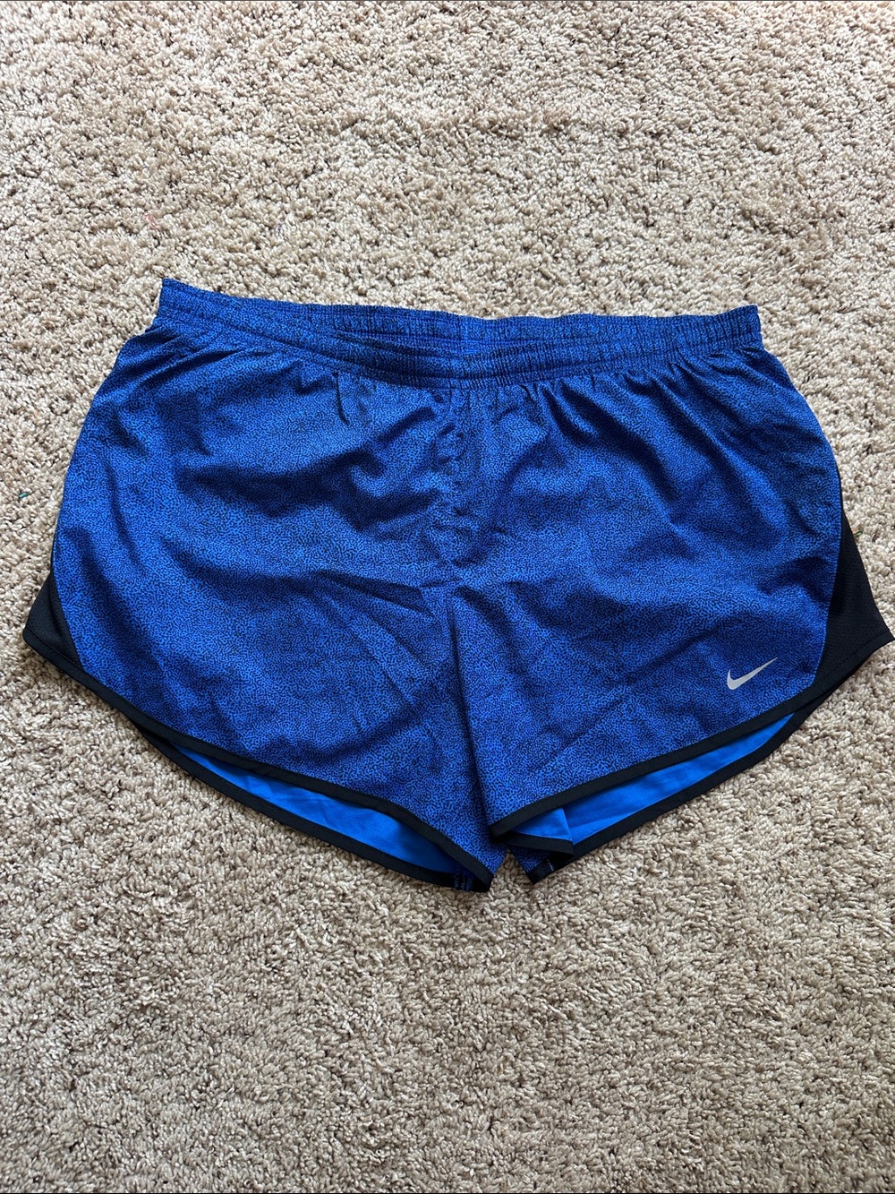 Nike Dri-Fit Running Shorts, royal blue with black, Size M